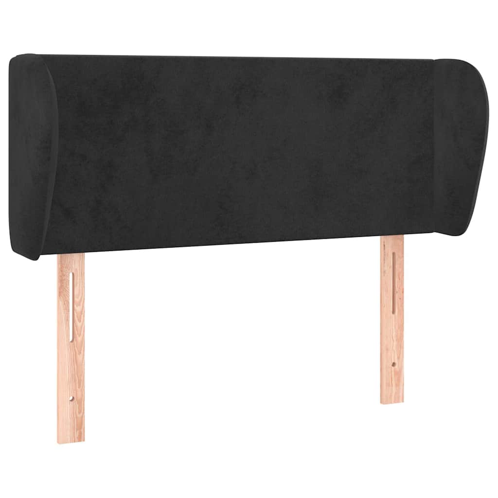 Vidaxl hoofdbord met randen 83x23x78 88 cm fluweel zwart