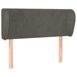Vidaxl hoofdbord met randen 93x23x78 88 cm fluweel donkergrijs