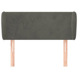 Vidaxl hoofdbord met randen 93x23x78 88 cm fluweel donkergrijs