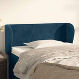 Vidaxl hoofdbord met randen 93x23x78 88 cm fluweel donkerblauw