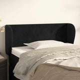 Vidaxl hoofdbord met randen 103x23x78 88 cm fluweel zwart
