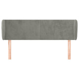 Vidaxl hoofdbord met randen 147x23x78 88 cm fluweel lichtgrijs
