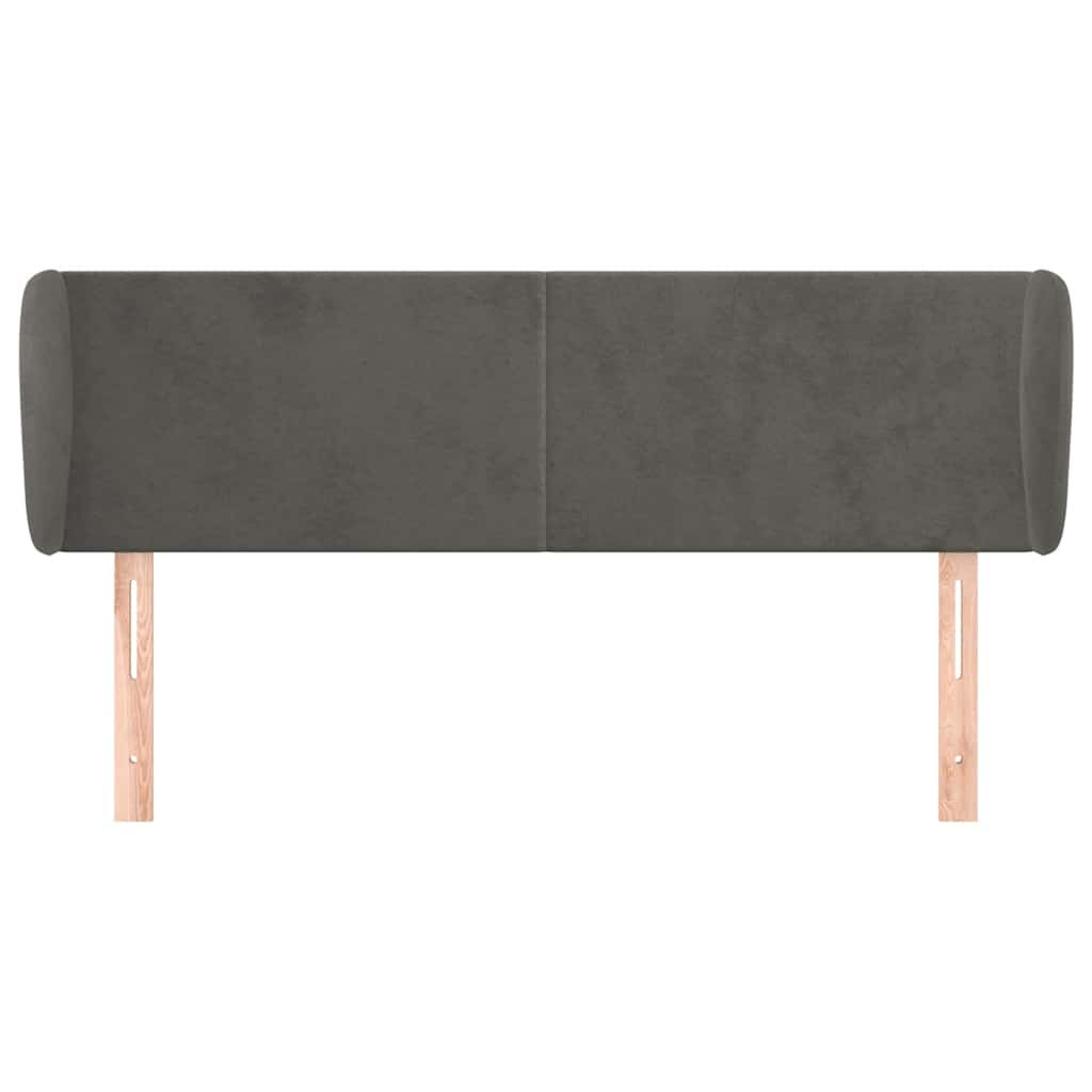 Vidaxl hoofdbord met randen 147x23x78 88 cm fluweel donkergrijs
