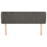 Vidaxl hoofdbord met randen 147x23x78 88 cm fluweel donkergrijs