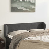 Vidaxl hoofdbord met randen 147x23x78 88 cm fluweel donkergrijs