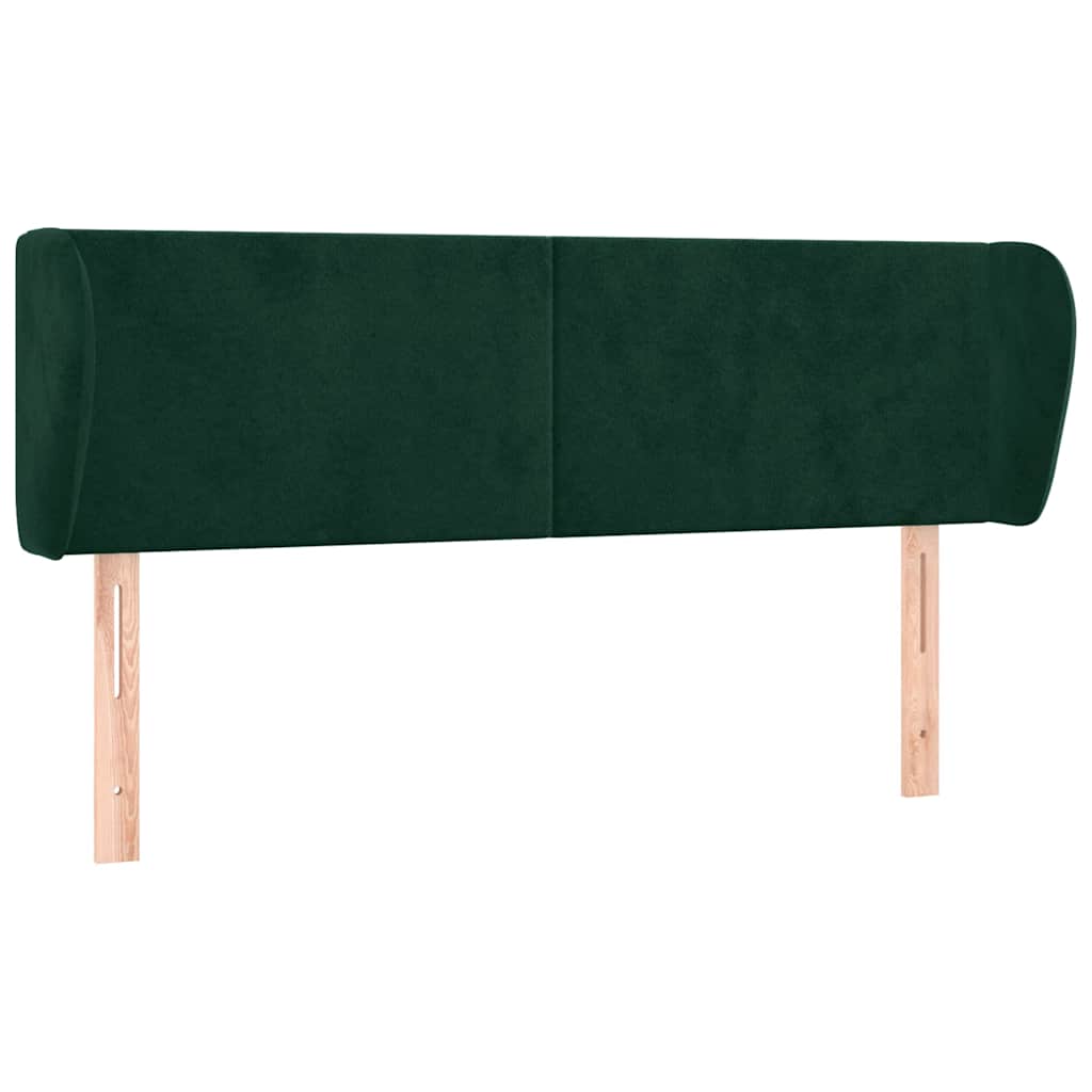 Vidaxl hoofdbord met randen 147x23x78 88 cm fluweel donkergroen