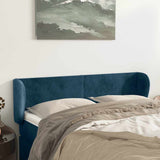 Vidaxl hoofdbord met randen 147x23x78 88 cm fluweel donkerblauw