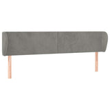 Vidaxl hoofdbord met randen 163x23x78 88 cm fluweel lichtgrijs