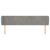 Vidaxl hoofdbord met randen 163x23x78 88 cm fluweel lichtgrijs