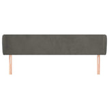 Vidaxl hoofdbord met randen 163x23x78 88 cm fluweel donkergrijs