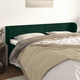 Vidaxl hoofdbord met randen 163x23x78 88 cm fluweel donkergroen