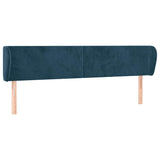 Vidaxl hoofdbord met randen 163x23x78 88 cm fluweel donkerblauw