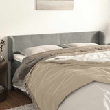 Vidaxl hoofdbord met randen 183x23x78 88 cm fluweel lichtgrijs