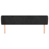 Vidaxl hoofdbord met randen 183x23x78 88 cm fluweel zwart