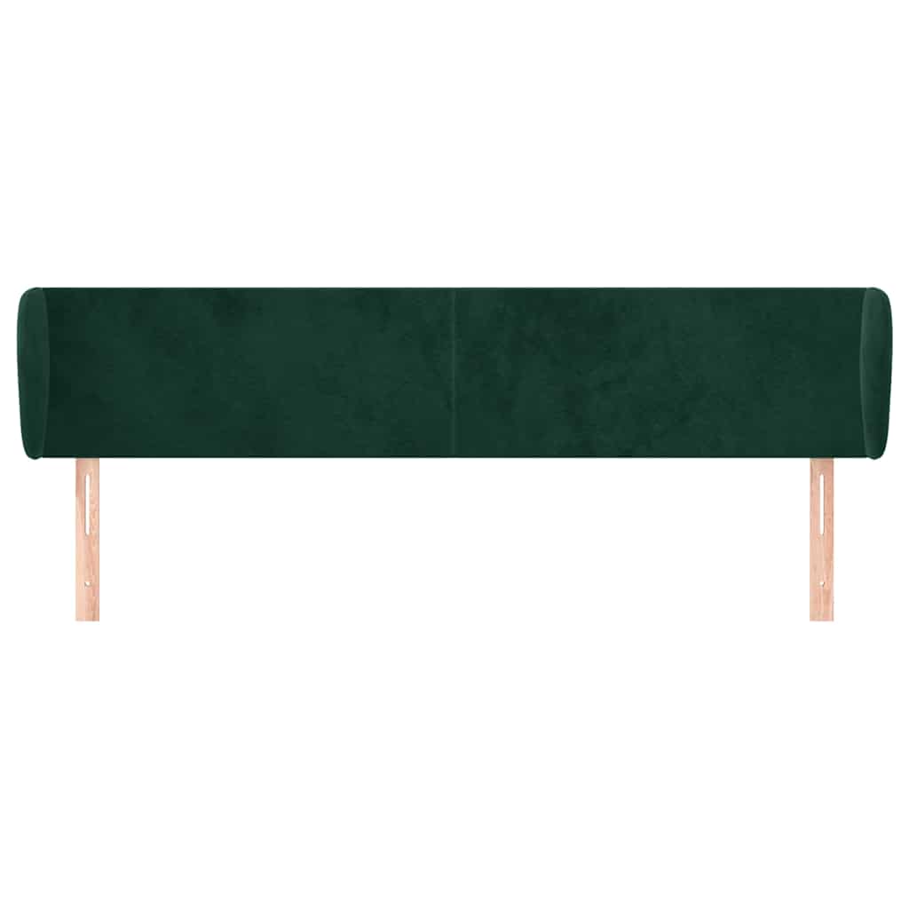 Vidaxl hoofdbord met randen 183x23x78 88 cm fluweel donkergroen