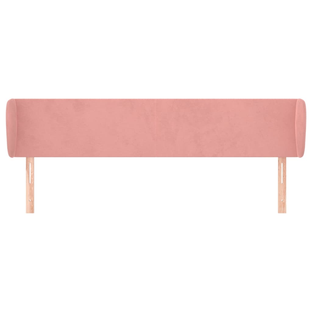 Vidaxl hoofdbord met randen 183x23x78 88 cm fluweel roze