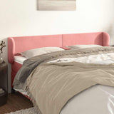 Vidaxl hoofdbord met randen 183x23x78 88 cm fluweel roze