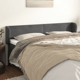Vidaxl hoofdbord met randen 203x23x78 88 cm fluweel donkergrijs
