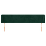 Vidaxl hoofdbord met randen 203x23x78 88 cm fluweel donkergroen