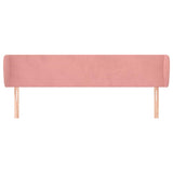 Vidaxl hoofdbord met randen 203x23x78 88 cm fluweel roze