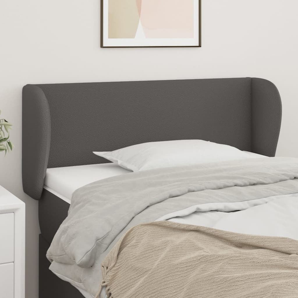 Vidaxl hoofdbord met randen 83x23x78 88 cm kunstleer grijs