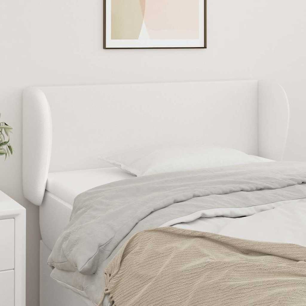 Vidaxl hoofdbord met randen 93x23x78 88 cm kunstleer wit