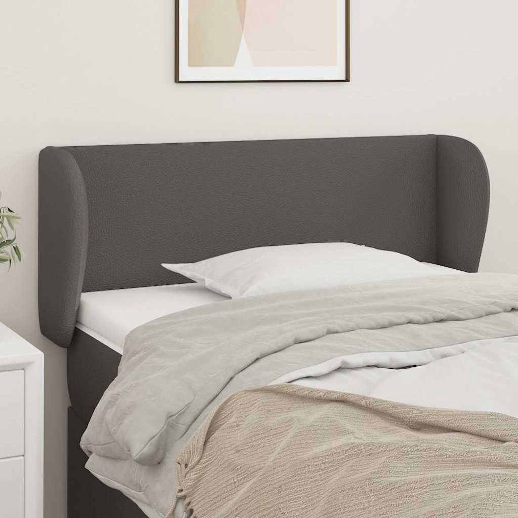 Vidaxl hoofdbord met randen 93x23x78 88 cm kunstleer grijs