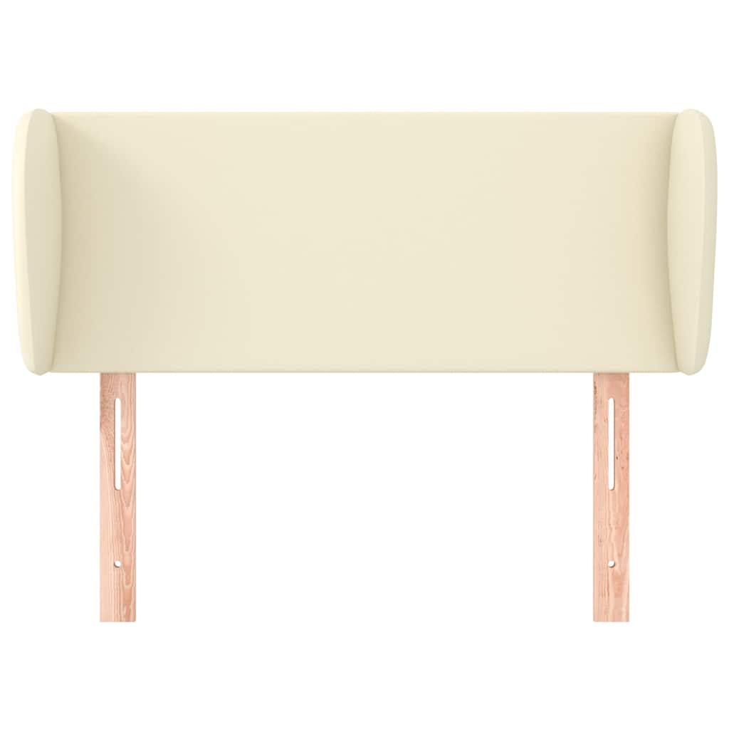 Vidaxl hoofdbord met randen 103x23x78 88 cm kunstleer crèmekleurig