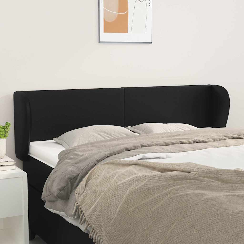 Vidaxl hoofdbord met randen 147x23x78 88 cm kunstleer zwart