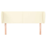 Vidaxl hoofdbord met randen 147x23x78 88 cm kunstleer crèmekleurig