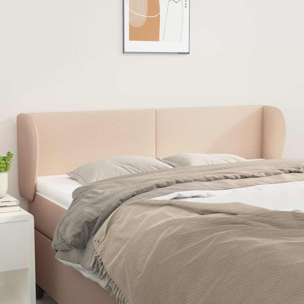 Vidaxl hoofdbord met randen 147x23x78 88 cm kunstleer cappuccinokleur