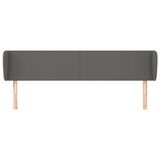 Vidaxl hoofdbord met randen 163x23x78 88 cm kunstleer grijs
