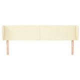 Vidaxl hoofdbord met randen 203x23x78 88 cm kunstleer crèmekleurig
