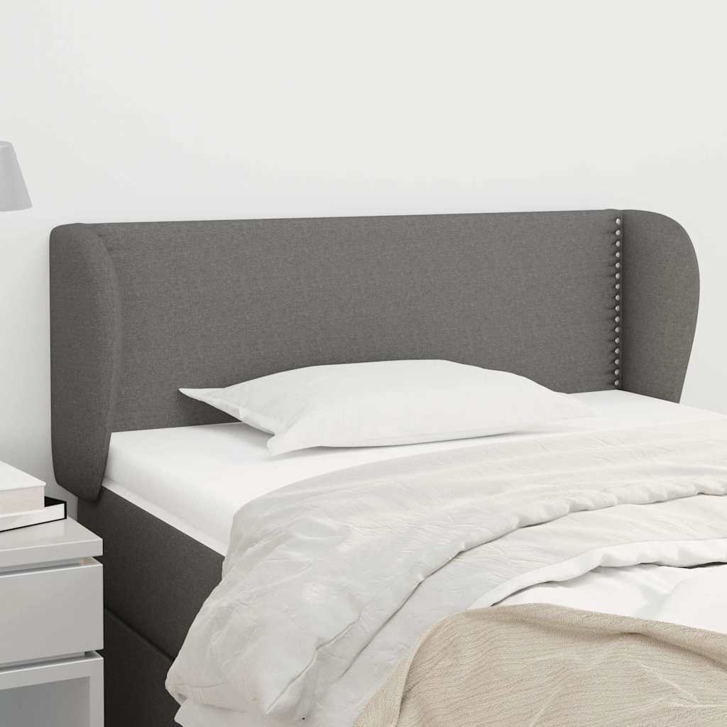 Vidaxl hoofdbord met randen 103x23x78 88 cm stof donkergrijs