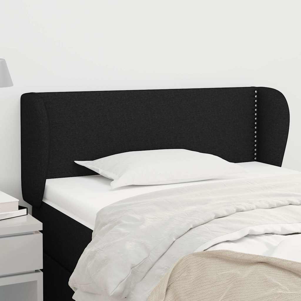 Vidaxl hoofdbord met randen 103x23x78 88 cm stof zwart