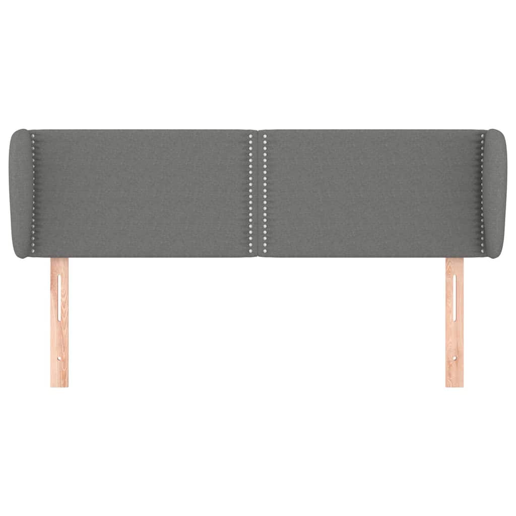 Vidaxl hoofdbord met randen 147x23x78 88 cm stof donkergrijs