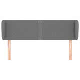 Vidaxl hoofdbord met randen 147x23x78 88 cm stof donkergrijs