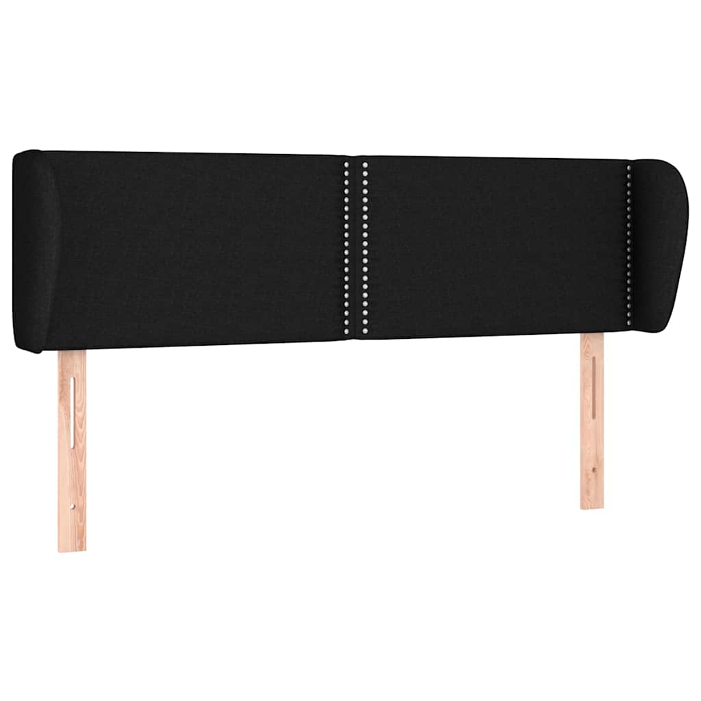 Vidaxl hoofdbord met randen 147x23x78 88 cm stof zwart