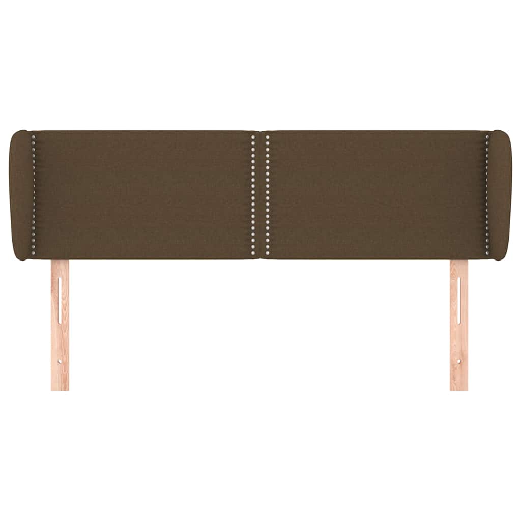 Vidaxl hoofdbord met randen 147x23x78 88 cm stof donkerbruin