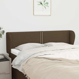 Vidaxl hoofdbord met randen 147x23x78 88 cm stof donkerbruin