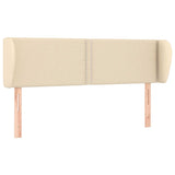 Vidaxl hoofdbord met randen 147x23x78 88 cm stof crèmekleurig