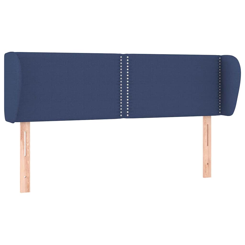 Vidaxl hoofdbord met randen 147x23x78 88 cm stof blauw