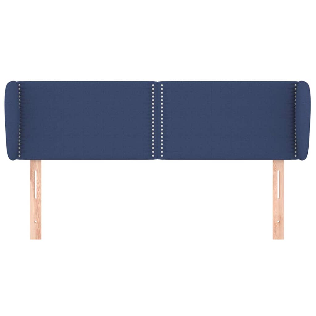 Vidaxl hoofdbord met randen 147x23x78 88 cm stof blauw
