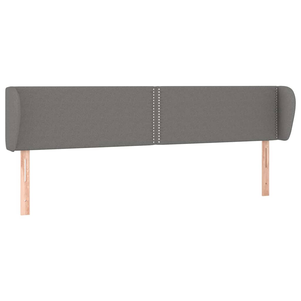 Vidaxl hoofdbord met randen 163x23x78 88 cm stof donkergrijs