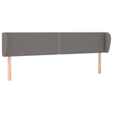 Vidaxl hoofdbord met randen 163x23x78 88 cm stof donkergrijs