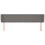 Vidaxl hoofdbord met randen 163x23x78 88 cm stof donkergrijs