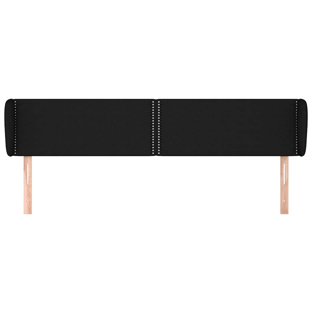 Vidaxl hoofdbord met randen 163x23x78 88 cm stof zwart