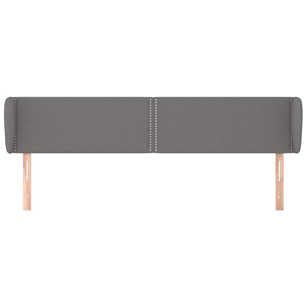 Vidaxl hoofdbord met randen 183x23x78 88 cm stof donkergrijs