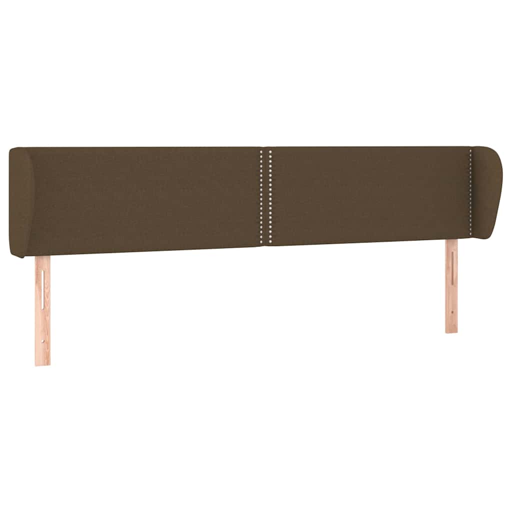 Vidaxl hoofdbord met randen 183x23x78 88 cm stof donkerbruin