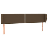 Vidaxl hoofdbord met randen 183x23x78 88 cm stof donkerbruin